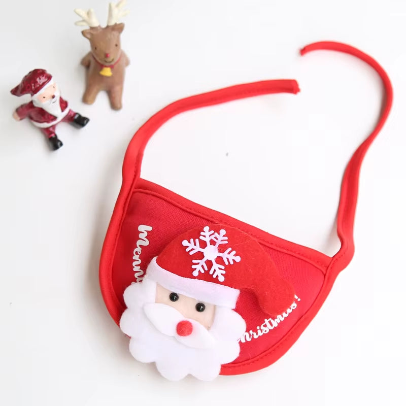 Santa Hat and Bandana Set for Pets: Ideal for Holiday Celebrations and Festive Gatherings