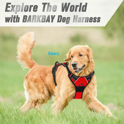 Heavy-Duty Reflective No-Pull Dog Harness with Front Clip and Control Handle for Dog Walking