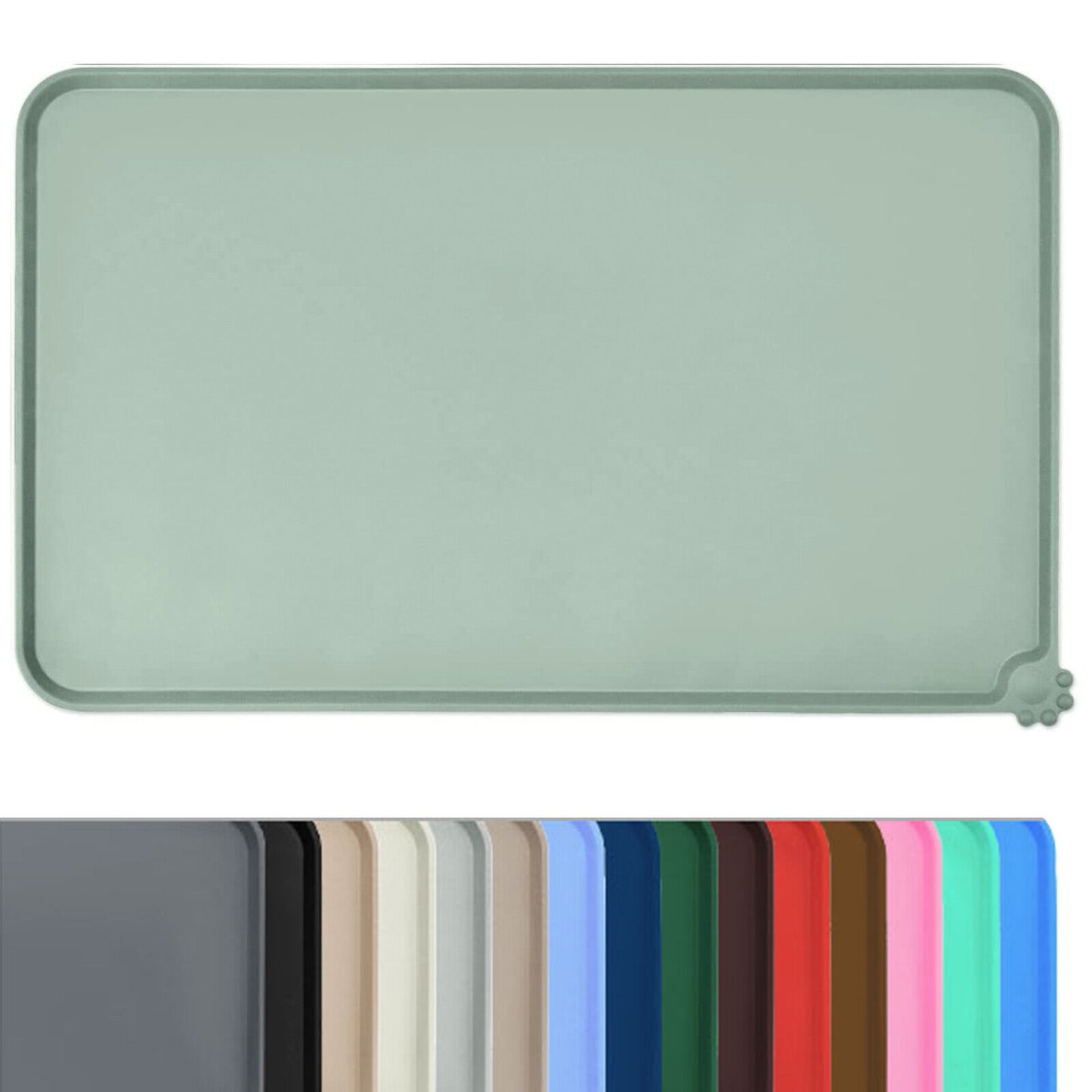 Waterproof Non-Slip Silicone Pet Feeding Mat for Cats and Dogs