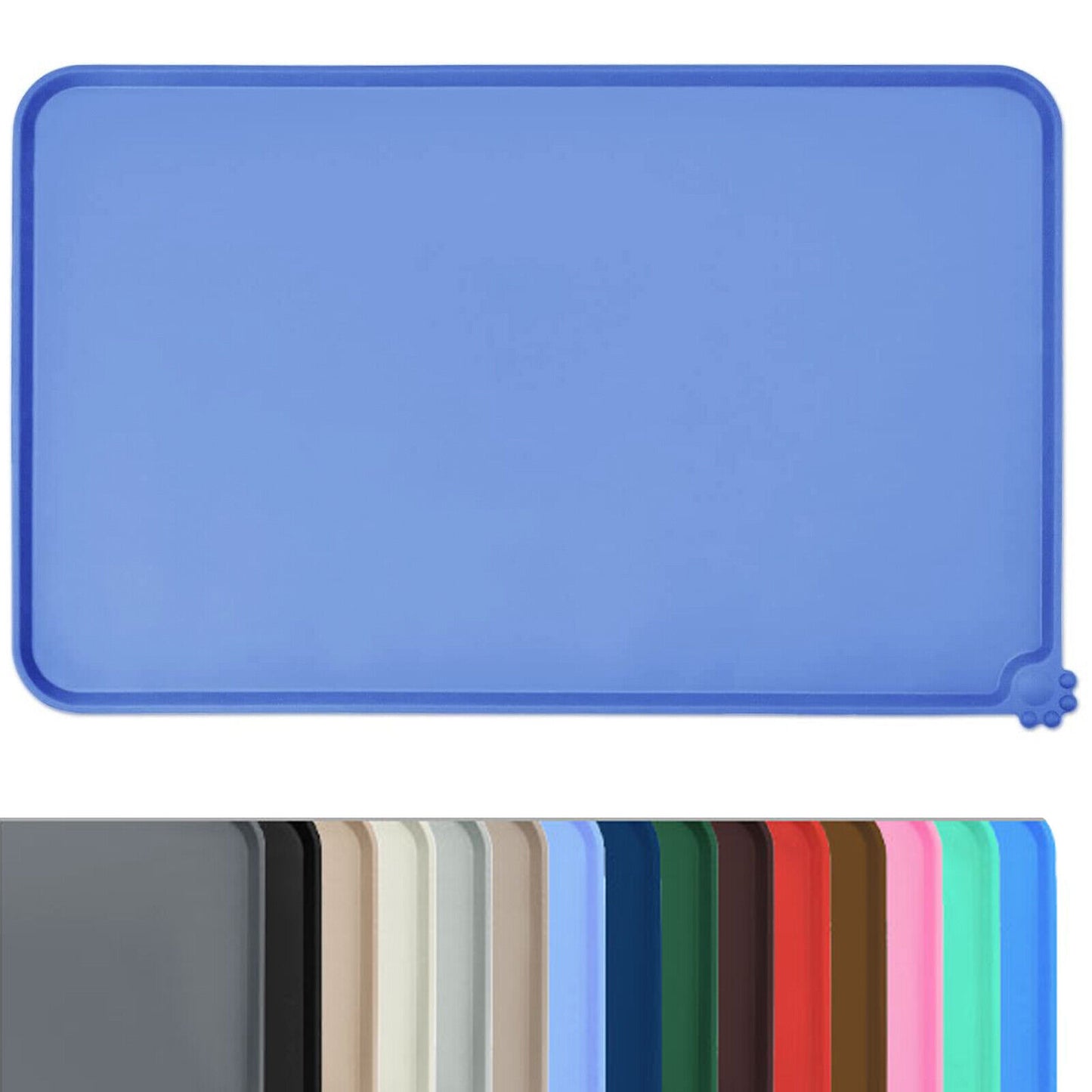 Waterproof Non-Slip Silicone Pet Feeding Mat for Cats and Dogs