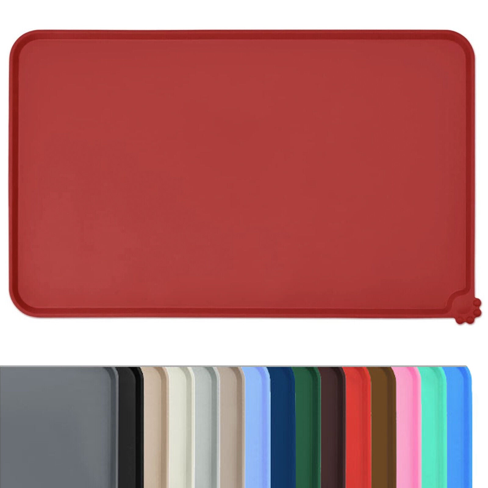 Waterproof Non-Slip Silicone Pet Feeding Mat for Cats and Dogs